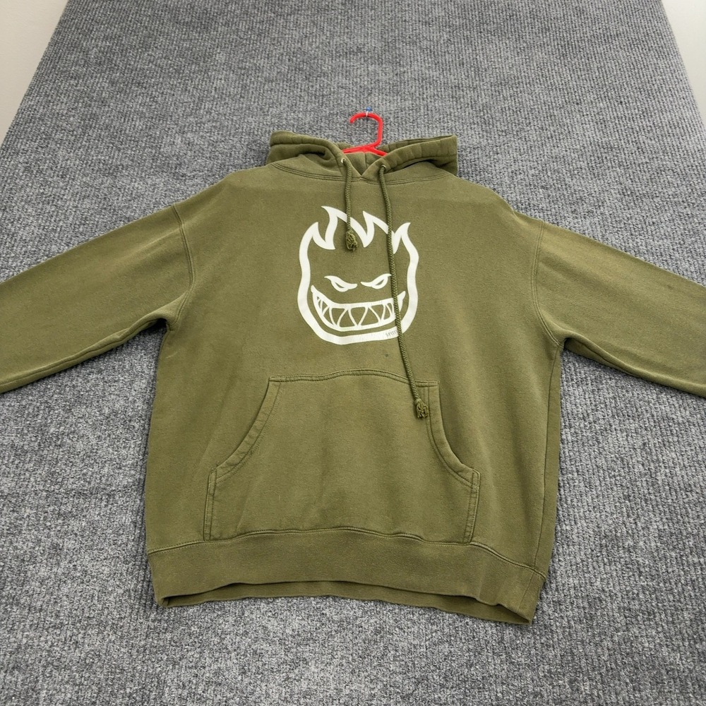 Spitfire Hoodie Mens L Green Bighead Graphic Pullover Skate Streetwear